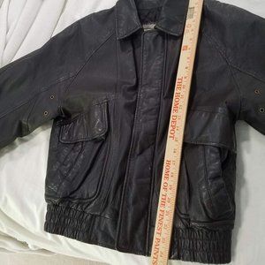 WINLIT Aviator Bomber Jacket 100% Leather Coat
